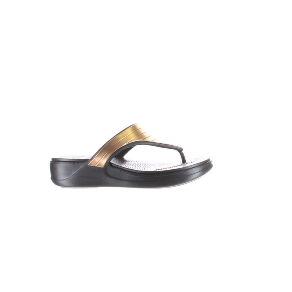 Crocs Womens Brown T-Strap Heels Size 7 Medium (B, M)